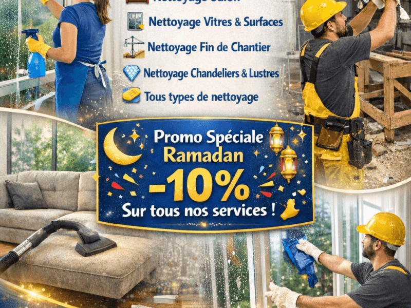 nettoyage Fin chantier, vitres, salon et divers
