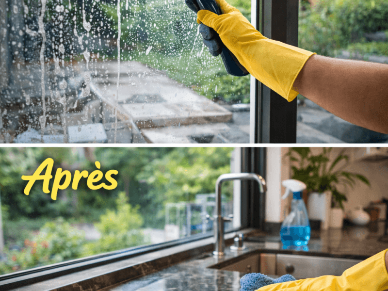 nettoyage Fin chantier, vitres, salon et divers